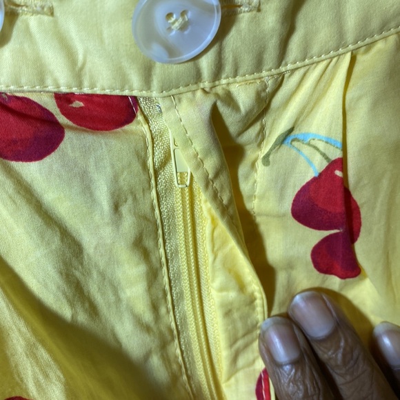 Modcloth Yellow Cherry Working for the Long Weekend A-Line Skirt Size XS - Picture 6 of 11